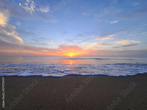 sunset on the beach