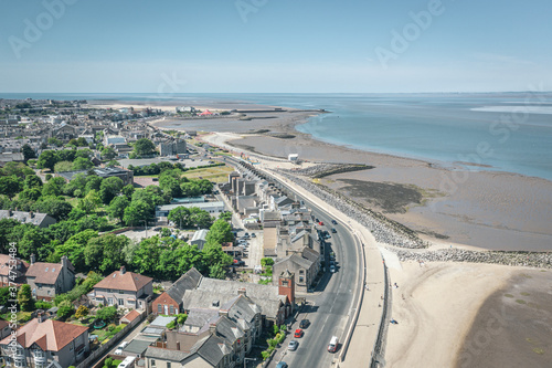 Aerial View over Coastal Town in United Kingdom © Eddie Cloud