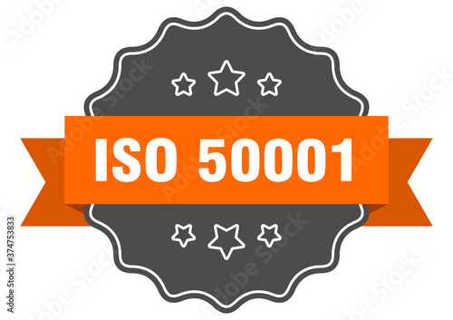 iso 50001 label. iso 50001 isolated seal. sticker. sign