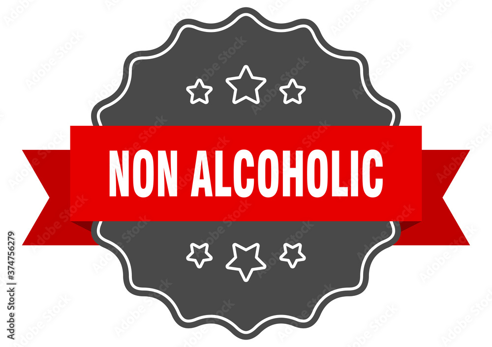 Obraz premium non alcoholic label. non alcoholic isolated seal. sticker. sign