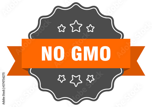 no gmo label. no gmo isolated seal. sticker. sign