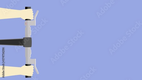 Vertical animation On-board camera on an electric scooter on an asphalt road. First person