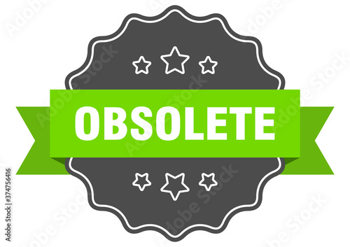 obsolete label. obsolete isolated seal. sticker. sign