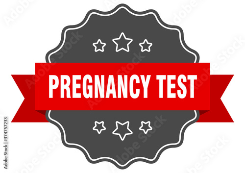 pregnancy test label. pregnancy test isolated seal. sticker. sign