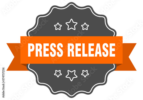 press release label. press release isolated seal. sticker. sign