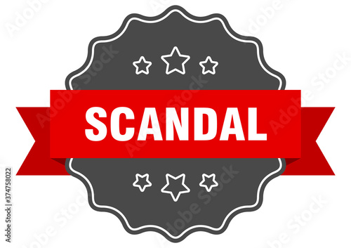 scandal label. scandal isolated seal. sticker. sign
