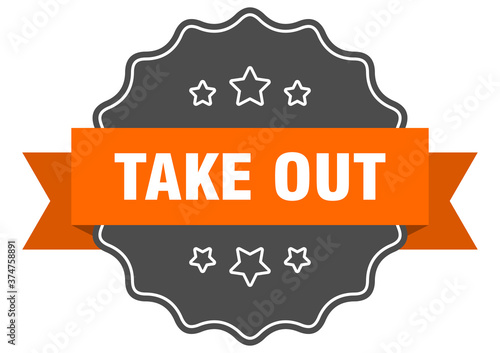 take out label. take out isolated seal. sticker. sign
