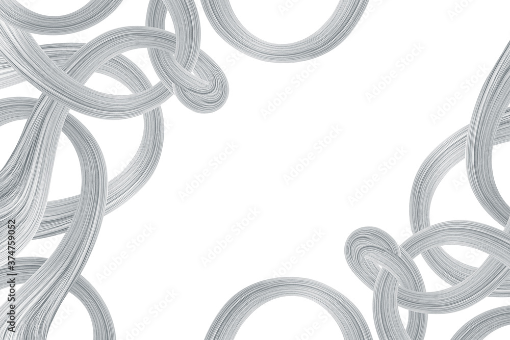Waves of gray hair isolated on white background. Copy space Waves of gray hair isolated on white background. Copy space