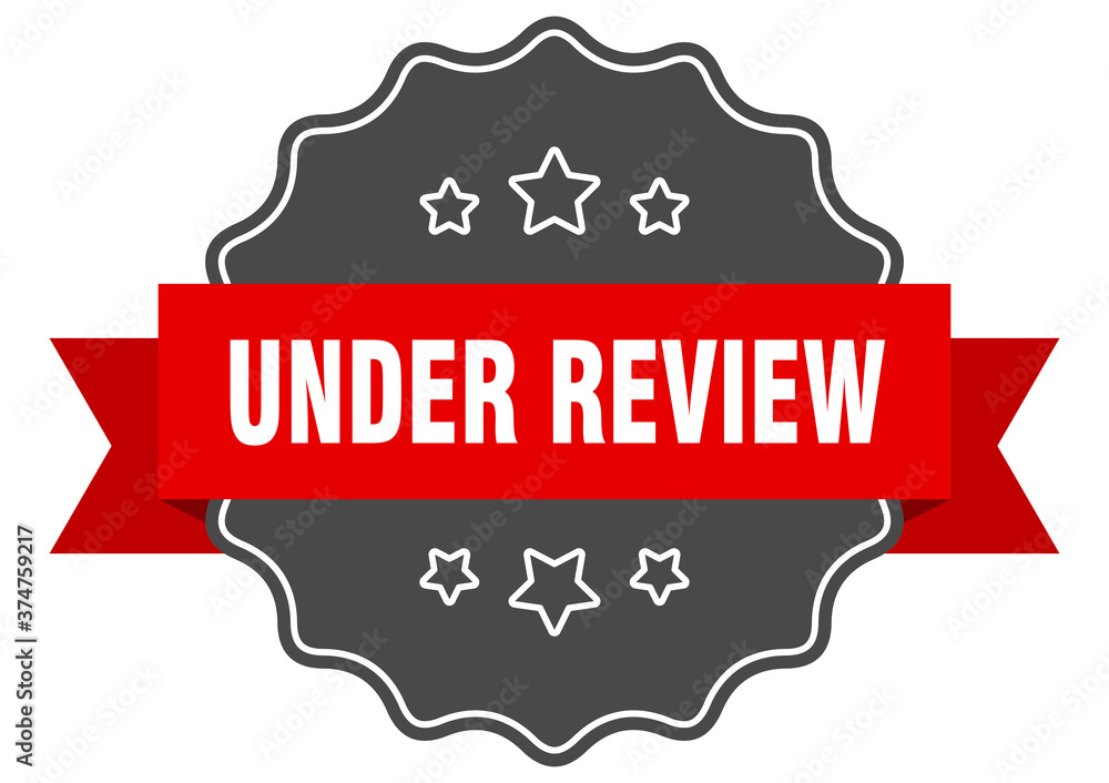 under review label. under review isolated seal. sticker. sign