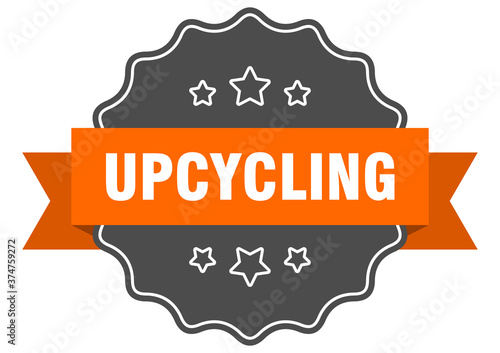 upcycling label. upcycling isolated seal. sticker. sign
