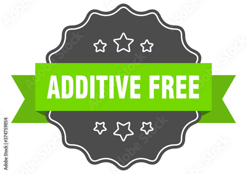 additive free label. additive free isolated seal. sticker. sign