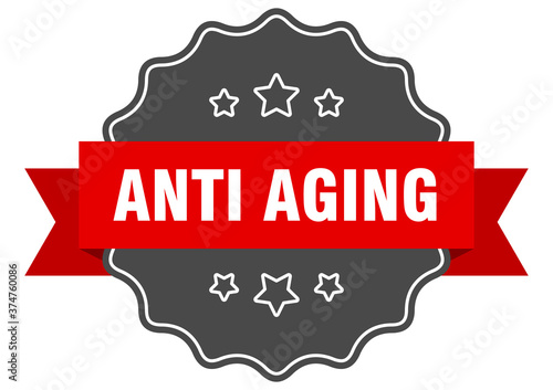 anti aging label. anti aging isolated seal. sticker. sign