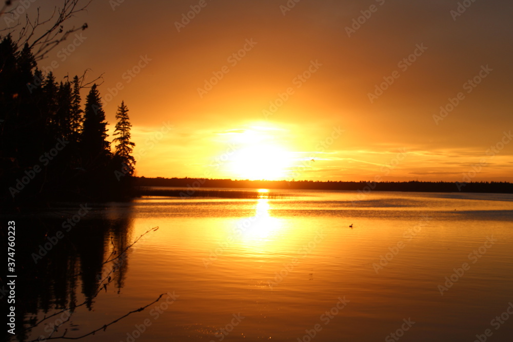 Sun Going Down, Elk Island National Park, Alberta