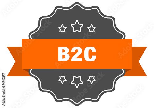 b2c label. b2c isolated seal. sticker. sign