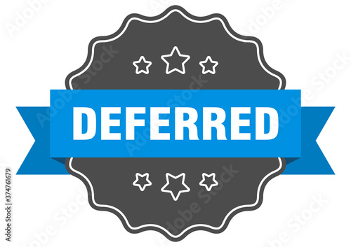 deferred label. deferred isolated seal. sticker. sign