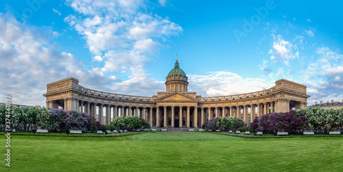 Panorama Of Saint Petersburg. Russia. Kazan Cathedral in summer. Cathedrals Of St. Petersburg. Religion. Orthodoxy. Architecture Of St. Petersburg.