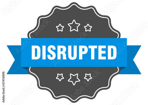 disrupted label. disrupted isolated seal. sticker. sign