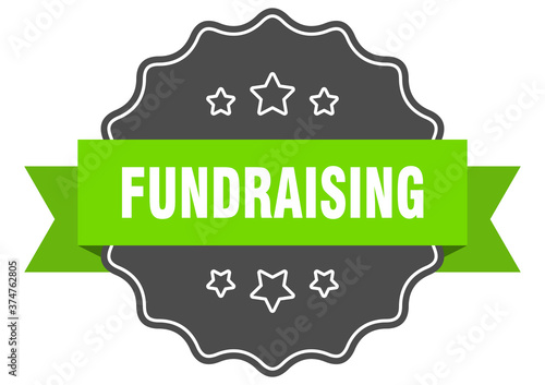 fundraising label. fundraising isolated seal. sticker. sign