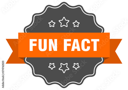 fun fact label. fun fact isolated seal. sticker. sign