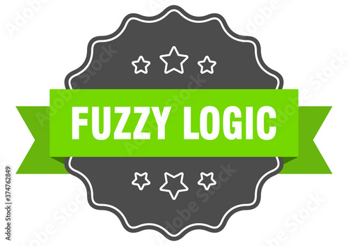 fuzzy logic label. fuzzy logic isolated seal. sticker. sign