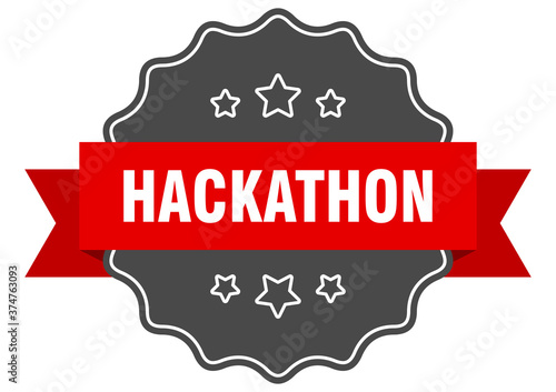hackathon label. hackathon isolated seal. sticker. sign