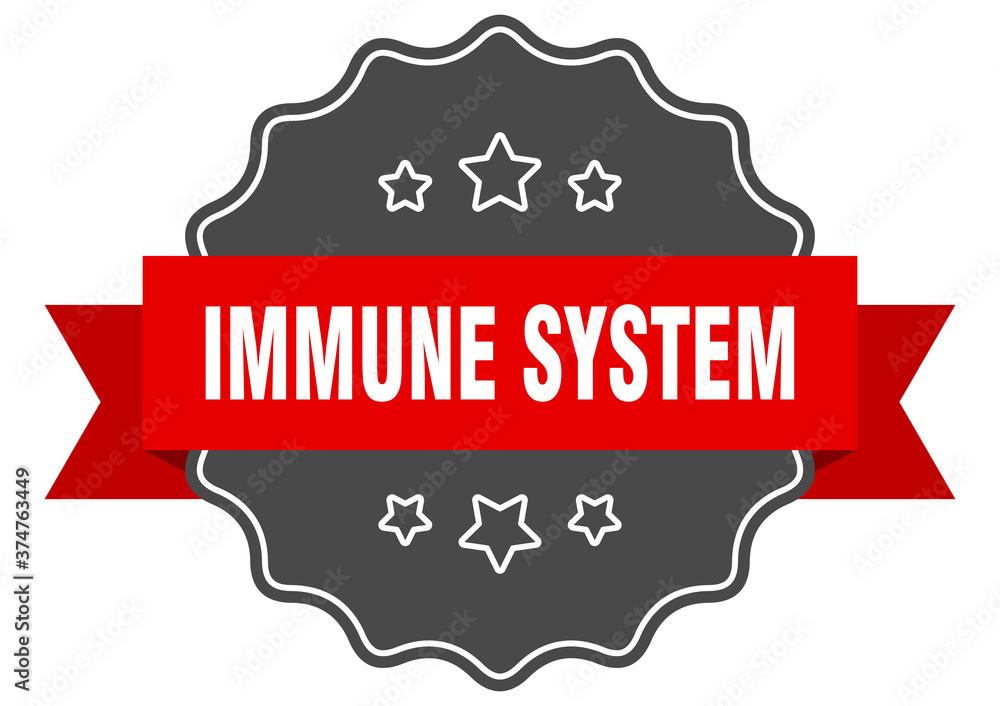 immune system label. immune system isolated seal. sticker. sign