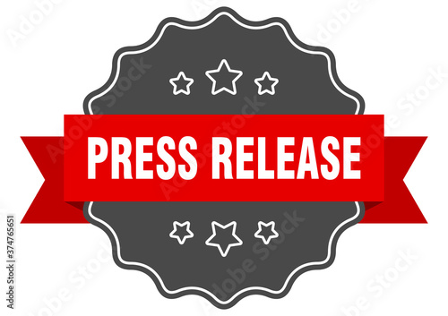 press release label. press release isolated seal. sticker. sign