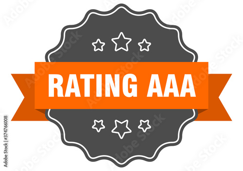 rating aaa label. rating aaa isolated seal. sticker. sign