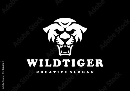 panther leopard logo creative vintage emblem template