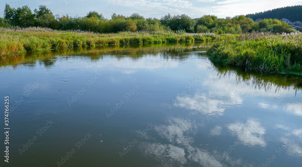 Miass river in South Ural, Russia.