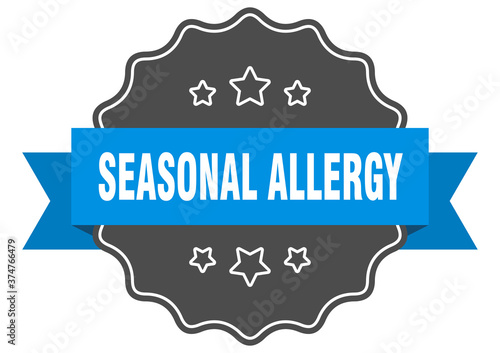 seasonal allergy label. seasonal allergy isolated seal. sticker. sign