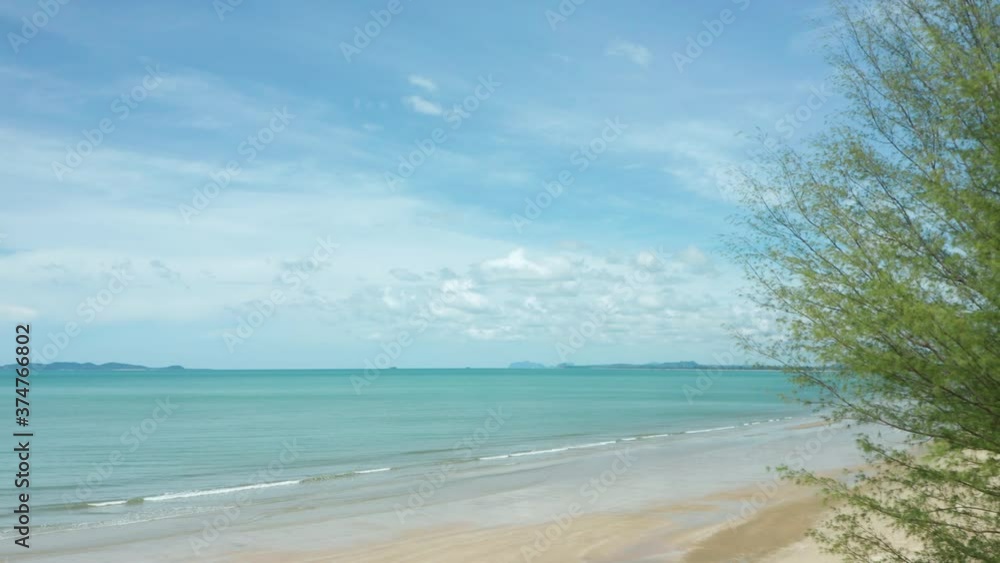 Aerial view from Bang Saphan beach during bright and sunny day
Aerial view from Bang Saphan beach during bright and sunny day