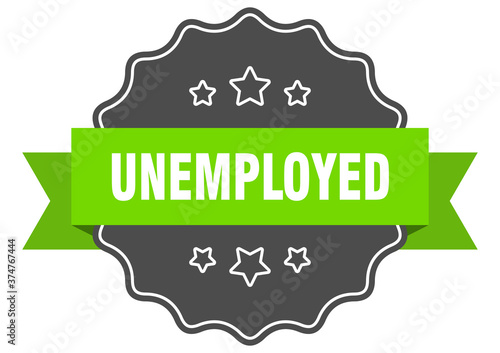 unemployed label. unemployed isolated seal. sticker. sign