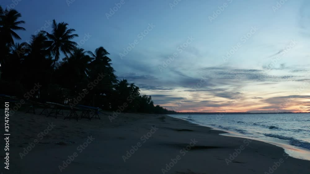 Aerial view from Bang Saphan beach during morning time
Aerial view from Bang Saphan beach during morning time