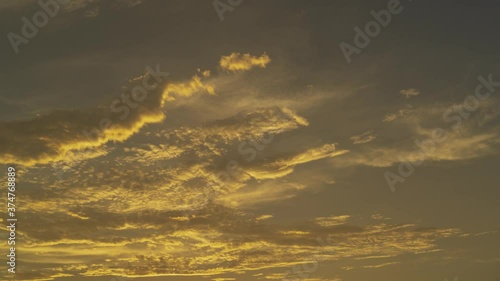 夕日　夕焼け　雲　タイムラプス