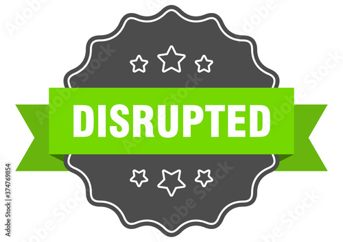 disrupted label. disrupted isolated seal. sticker. sign