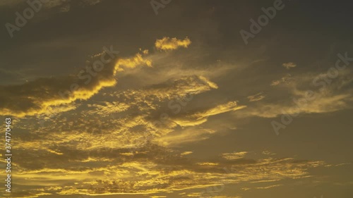 夕日　夕焼け　雲　タイムラプス