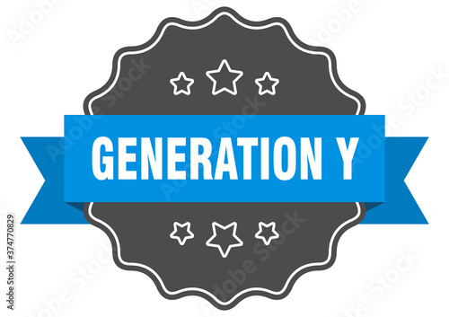 generation y label. generation y isolated seal. sticker. sign