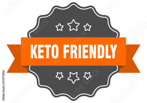 keto friendly label. keto friendly isolated seal. sticker. sign