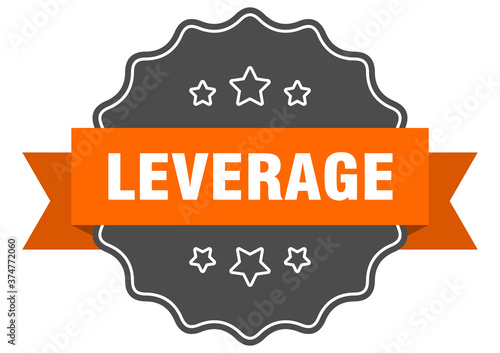 leverage label. leverage isolated seal. sticker. sign