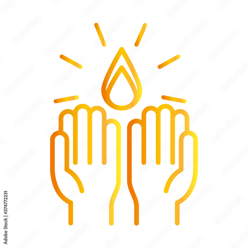 happy diwali india festival, hands with flame, deepavali religion event gradient style icon vector happy diwali india festival, hands with flame, deepavali religion event gradient style icon vector