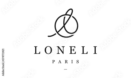 Letter L logo design vector photo