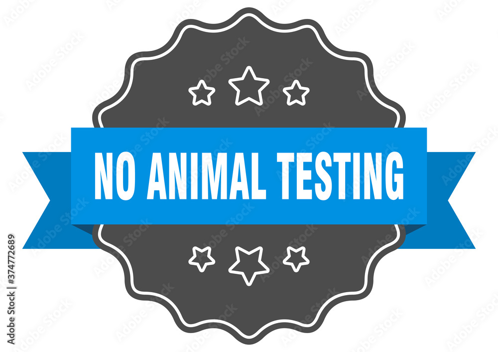 no animal testing label. no animal testing isolated seal. sticker. sign