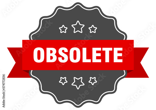 obsolete label. obsolete isolated seal. sticker. sign