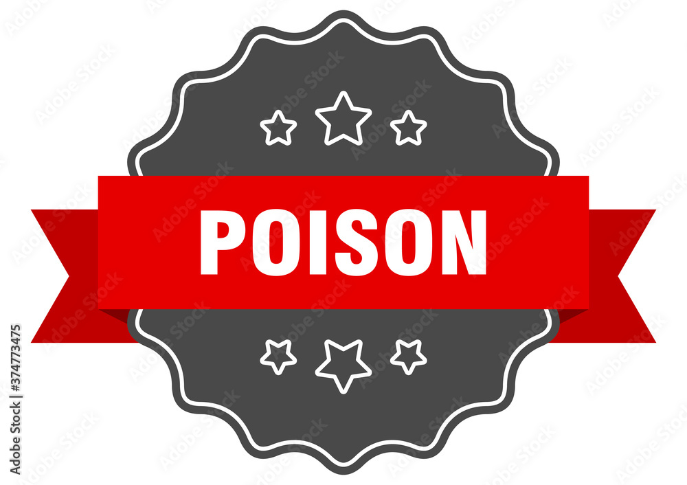 poison label. poison isolated seal. sticker. sign