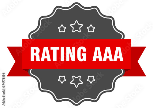 rating aaa label. rating aaa isolated seal. sticker. sign