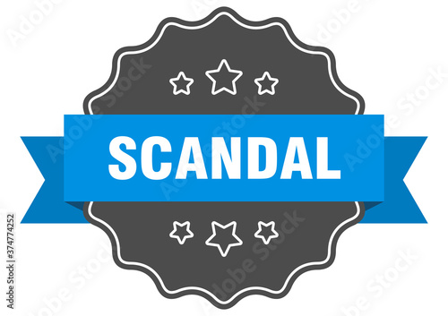scandal label. scandal isolated seal. sticker. sign