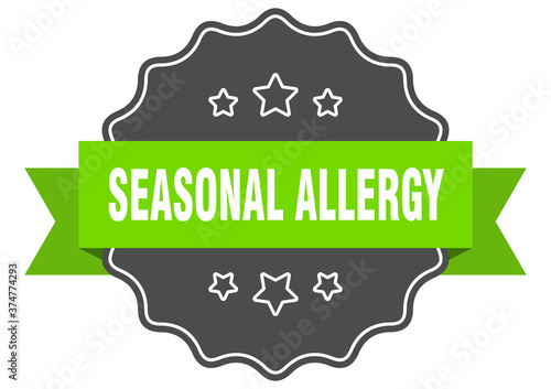 seasonal allergy label. seasonal allergy isolated seal. sticker. sign