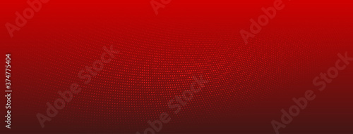 Abstract halftone background of small dots and wavy lines in red colors