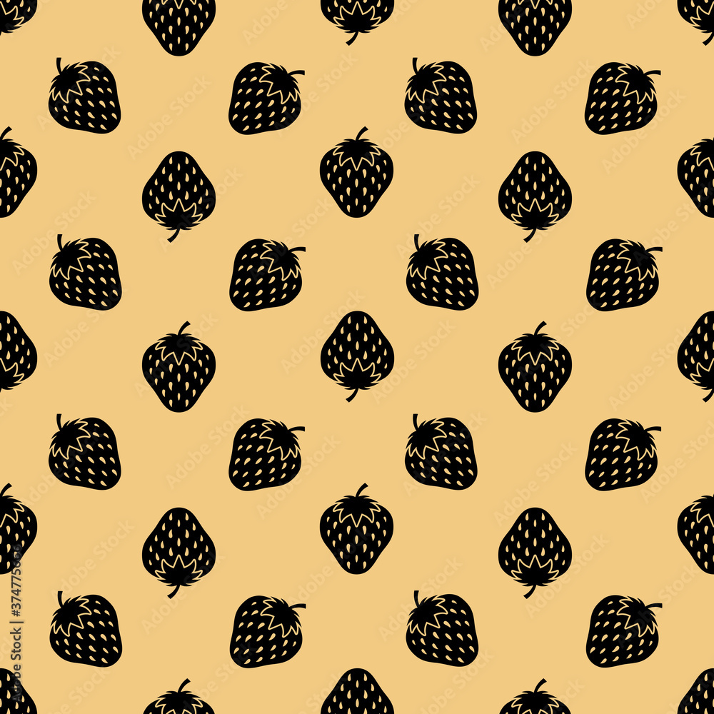 Strawberries seamless repeat pattern background Strawberries seamless repeat pattern background